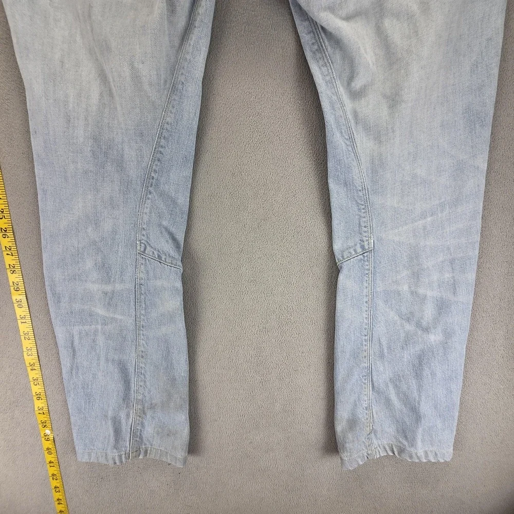 VTG Levis Engineered Jeans Mens Blue Twisted Light Wash Altered Hem Fits 36x30